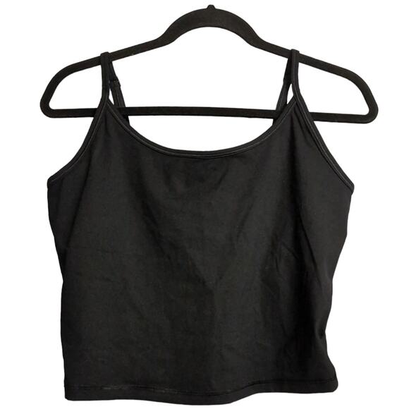 Everlane The Perform Cami Black Brami Scoop Neck Tank Top Adjustable L New - Picture 1 of 8